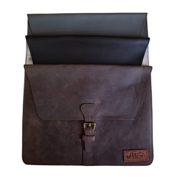 Leather laptop sleeve