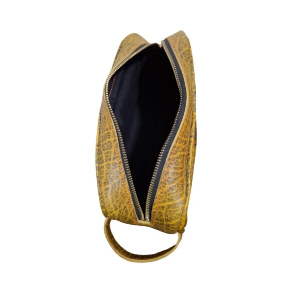 Leather makeup bag made in kenya