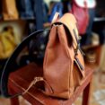 Genuine Brown Leather Backpack
