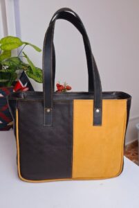 Genuine Leather Black Hand Bag