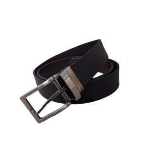 Double Sided Belt. It pairs well with both casual and formal looks, making it a perfect accessory to elevate any outfit. Available in black and brown.